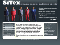 Frontpage screenshot for site: SiTex - proizvodnja radne i zaštitne odjeće. (http://www.sitex.hr/)