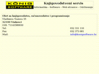 Frontpage screenshot for site: KönigSoftware (http://www.konigsoftware.hr)