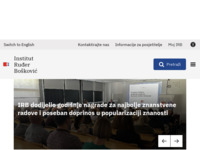 Frontpage screenshot for site: Institut Ruđer Bošković (http://www.irb.hr/)