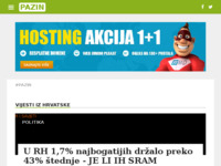Frontpage screenshot for site: Internet portal grad Pazin (http://grad-pazin.net/)