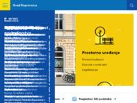 Frontpage screenshot for site: (http://www.koprivnica.hr)