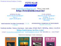 Frontpage screenshot for site: Foto klub Kornat, Kukljica (http://free-zd.htnet.hr/kornat/)