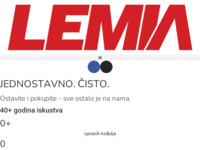 Frontpage screenshot for site: (http://www.lemia.hr)