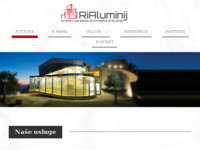 Frontpage screenshot for site: (http://www.rialuminij.com)