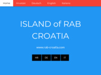 Frontpage screenshot for site: Otok Rab Turistički vodič (http://rab-croatia.com)