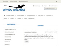 Frontpage screenshot for site: (http://www.apnea-arbanas.hr/)