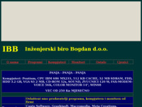 Frontpage screenshot for site: IBB d.o.o., Cakovec (http://members.tripod.com/~ibb_ck)