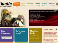 Frontpage screenshot for site: Radio Dobre vibracije (http://www.dobrevibracije.dk)