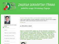 Slika naslovnice sjedišta: Zagorska demokratska stranka (http://www.zds.hr)