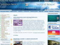 Frontpage screenshot for site: Srednja škola August Šenoa (http://www.ss-asenoa.hr)