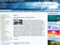 Frontpage screenshot for site: Srednja škola August Šenoa (http://www.ss-asenoa.hr)