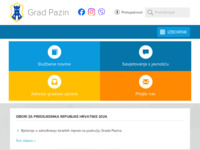 Frontpage screenshot for site: Grad Pazin (http://www.pazin.hr/)