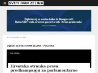 Slika naslovnice sjedišta: Internet portal grad Sveti Ivan Zelina (http://sveti-ivan-zelina.net/)