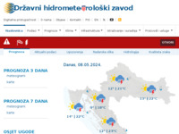 Frontpage screenshot for site: Državni hidrometeorološki zavod (DHMZ) (http://meteo.hr/)