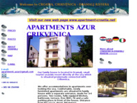 Frontpage screenshot for site: Apartments Azur (http://www.inet.hr/~krpetric/index.html)