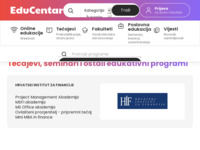Frontpage screenshot for site: (http://www.educentar.net/)