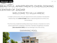 Frontpage screenshot for site: Aparthotel Villa Hrešć - Zadar (http://www.villa-hresc.hr)