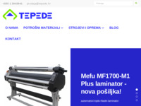 Frontpage screenshot for site: Tepede d.o.o. Zagreb (http://www.tepede.hr/)