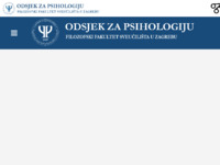 Frontpage screenshot for site: Odsjek za psihologiju, Filozofski fakultet u Zagrebu (http://www.ffzg.hr/psiho/)