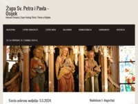 Frontpage screenshot for site: Župa Sv. Petra i Pavla, apostola - Osijek (http://www.svpetaripavao.hr)