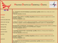 Frontpage screenshot for site: Hrvatsko društvo za konstruktivnu geometriju i kompjutersku grafiku (HDKGKG) (http://www.hdgg.hr/)
