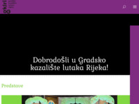 Frontpage screenshot for site: Gradsko kazalište lutaka Rijeka (http://www.gkl-rijeka.hr/)