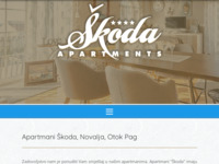 Frontpage screenshot for site: Ekskluzivni apartmani u centru Novalje (http://www.skoda-novalja.com)