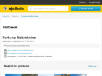 Frontpage screenshot for site: (http://fortuna-nekretnine.hr/)