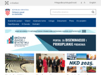 Frontpage screenshot for site: Državni zavod za statistiku (http://www.dzs.hr/)