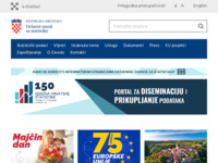 Frontpage screenshot for site: Državni zavod za statistiku (http://www.dzs.hr/)