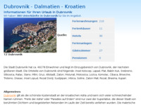 Frontpage screenshot for site: (http://www.kroatien-adrialin.de/ortsinfos/dubrovnik/)