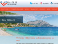 Slika naslovnice sjedišta: Dalmacijatour - putnička agencija (http://www.dalmacijatour.cz)