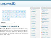 Frontpage screenshot for site: (http://www.sanovnik.org)