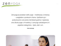 Frontpage screenshot for site: Zenyoga (http://www.zenyoga.hr/)