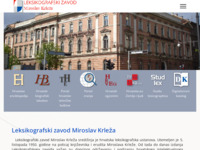 Frontpage screenshot for site: Leksikografski zavod Miroslav Krleža (http://www.lzmk.hr/)