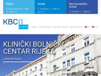 Frontpage screenshot for site: (http://www.kbc-rijeka.hr)