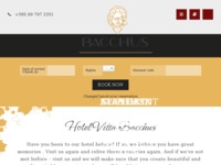 Frontpage screenshot for site: (http://www.hotel-bacchus.hr/)