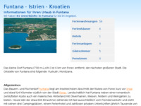 Frontpage screenshot for site: Funtana (http://www.kroatien-adrialin.de/ortsinfos/funtana/)