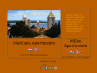 Frontpage screenshot for site: Vila Milka i Marijana (http://www.inet.hr/~mgrce/)