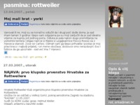 Frontpage screenshot for site: Rottweiler (http://rottweiler.blog.hr/)