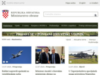 Slika naslovnice sjedišta: Ministarstvo obrane Republike Hrvatske (http://www.morh.hr/)