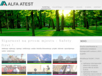 Frontpage screenshot for site: (http://www.alfa-atest.hr)