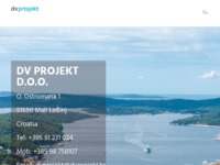 Frontpage screenshot for site: DV Pojekt d.o.o. Mali Lošinj, projektno poduzeće (http://www.dvprojekt.hr)