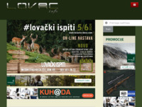 Frontpage screenshot for site: Lovac - portal za ljubitelje lova, uzgajivače lovačkih pasa i zaljubljenike u boravka u prirodi (http://www.lovac.info)