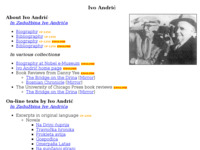 Frontpage screenshot for site: Ivo Andrić (http://www.borut.com/library/a_andrii.htm)