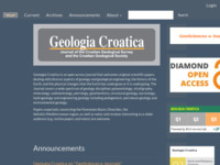 Frontpage screenshot for site: (http://www.geologia-croatica.hr)