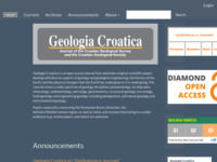 Frontpage screenshot for site: (http://www.geologia-croatica.hr)