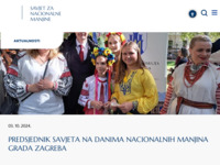 Frontpage screenshot for site: Potpora vijećima nacionalnih manjina (http://www.nacionalne-manjine.info)