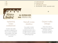 Frontpage screenshot for site: (http://www.kolaci-torte.hr)