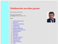 Frontpage screenshot for site: međimurske narodne pjesme (http://www.croatianhistory.net/etf/meddim.html)